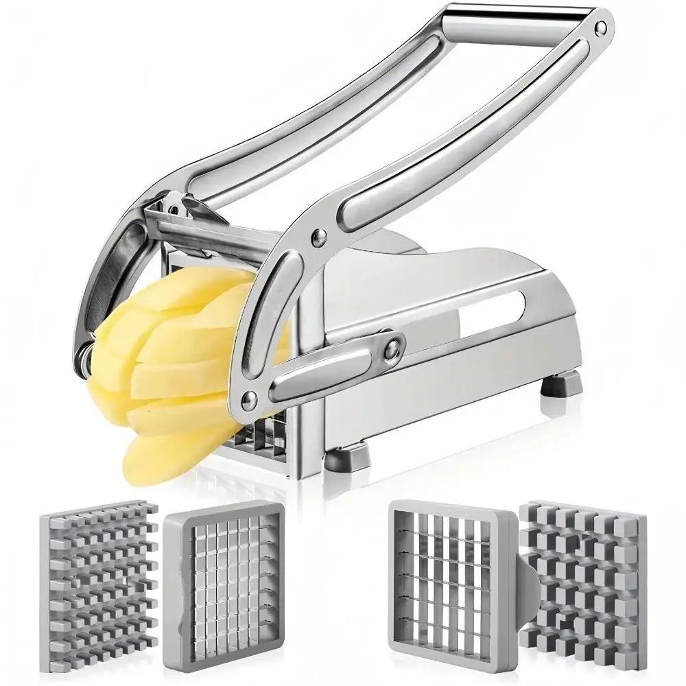 4-in-1 Stainless Steel Potato Cutter French Fry Slicer Chips Dicer Chopper Tool