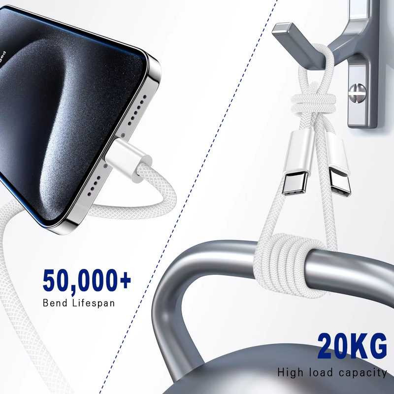 USB-C to USB-C Cable 60W PD Fast Charging โ 1m & 2m | iPhone 16/15, Samsung, iPad