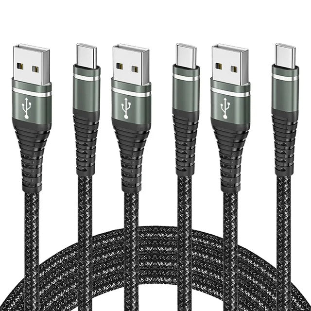 USB-A to USB-C Fast Charging Cable 3A โ Nylon Braided Charging & Data Cable