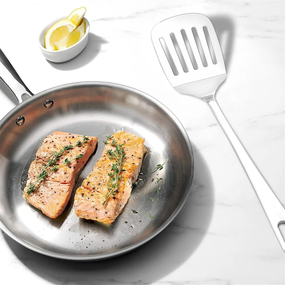 Purease 2-Pack Stainless Steel Spatula Set – Slotted & Solid Turner