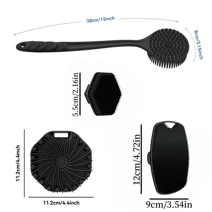 Purease Silicone Body Scrubber – Soft Exfoliating Brush for Face & Shower