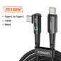 Toocki USB-C to USB-C Cable 100W 90° Right Angle Braided