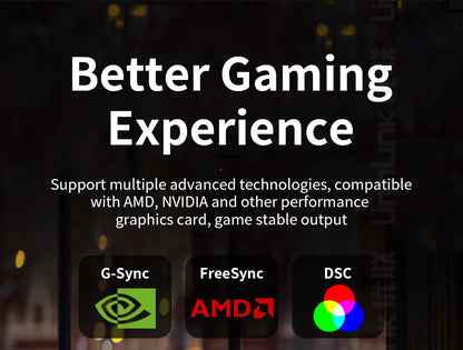Promotional graphic for a gaming-related product or service, with large white text reading 'Better Gaming Experience' over a dark blurred background. Smaller text mentions compatibility with AMD, NVIDIA, and other graphics cards.