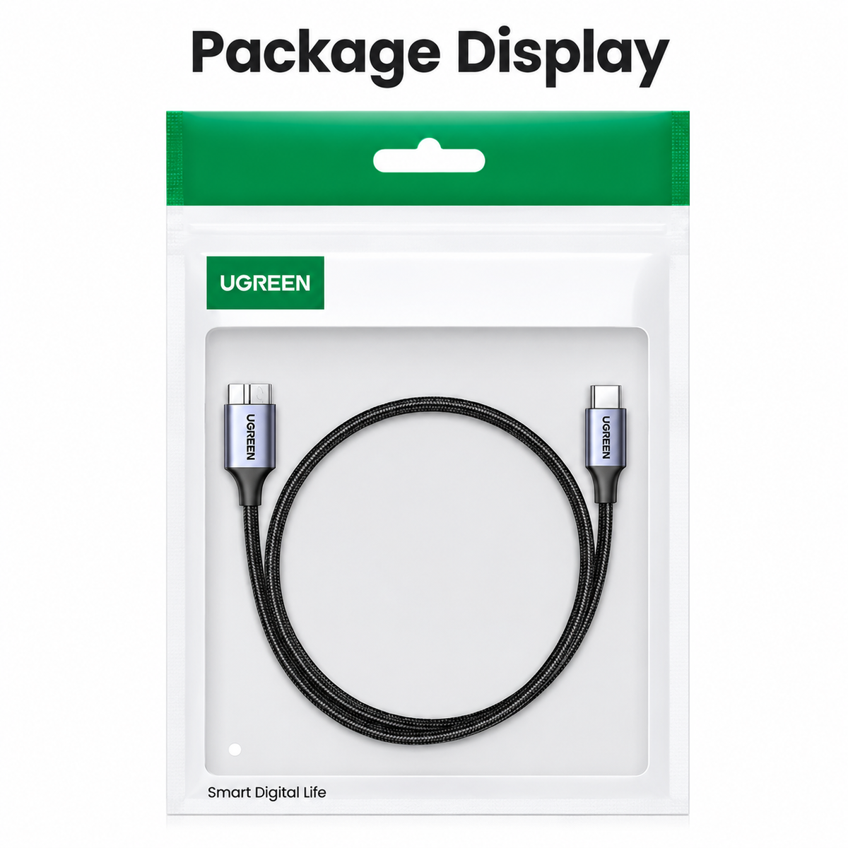 UGREEN USB-C to Micro-B 3.0 Cable 5Gbps 3A – For HDD, SSD & MacBook