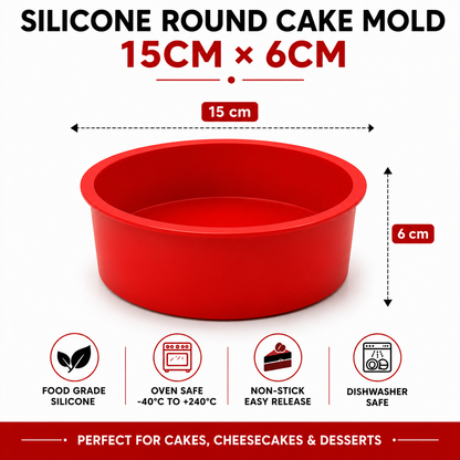 Silicone Round Cake Mold – Non-Stick, Food-Grade | 10cm to 25cm