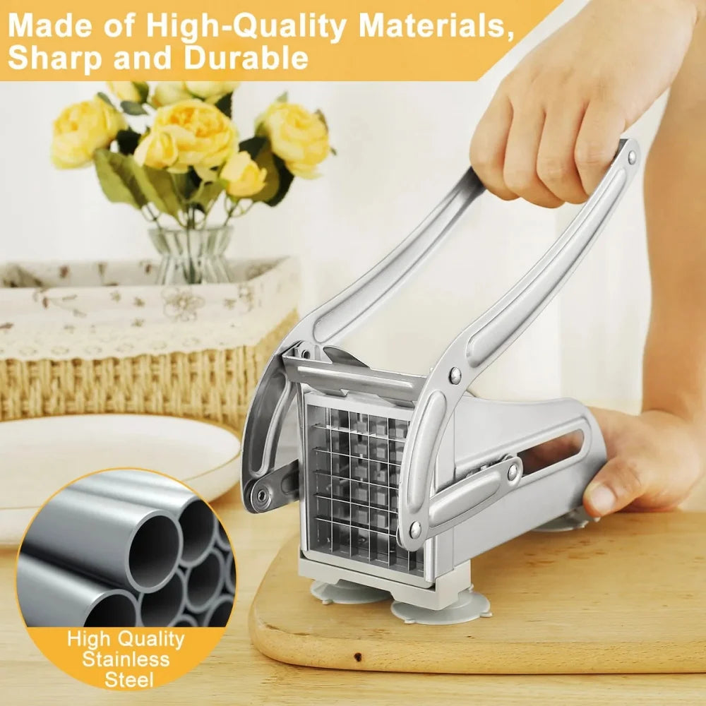 4-in-1 Stainless Steel Potato Cutter French Fry Slicer Chips Dicer Chopper Tool