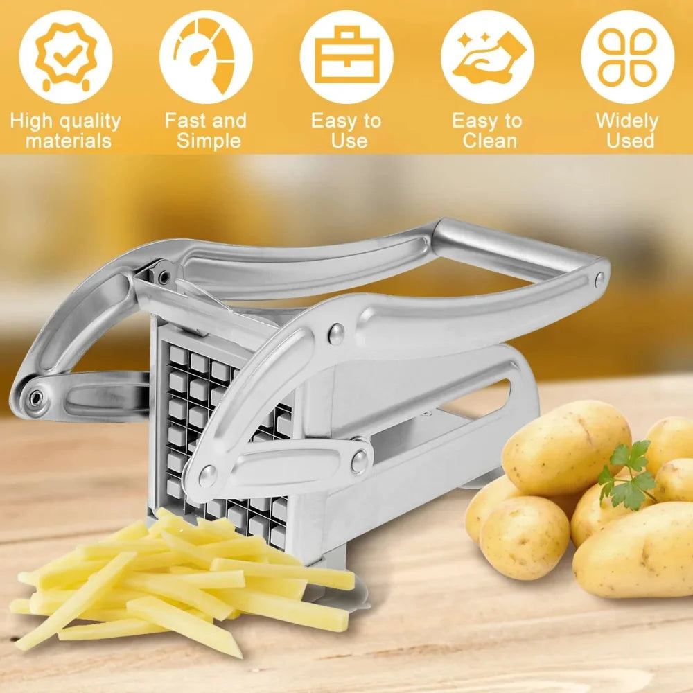 4-in-1 Stainless Steel Potato Cutter French Fry Slicer Chips Dicer Chopper Tool