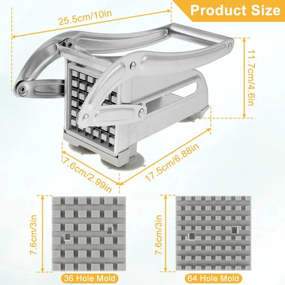 4-in-1 Stainless Steel Potato Cutter French Fry Slicer Chips Dicer Chopper Tool