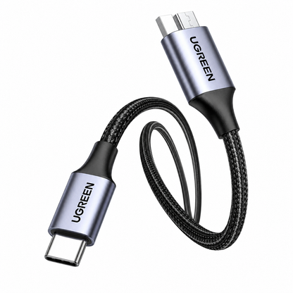 UGREEN USB-C to Micro-B 3.0 Cable 5Gbps 3A – For HDD, SSD & MacBook