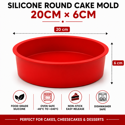 Silicone Round Cake Mold – Non-Stick, Food-Grade | 10cm to 25cm