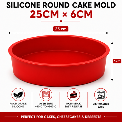 Silicone Round Cake Mold – Non-Stick, Food-Grade | 10cm to 25cm