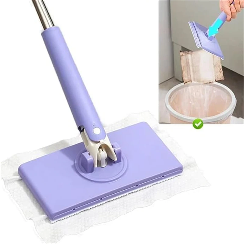 360° Rotating Mini Mop Hands Free Floor Window Cleaner Wet Wipes