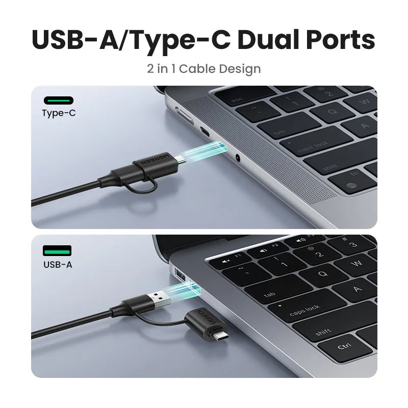UGREEN Card Reader | 4-in-1 USB 3.0 | SD TF USB-A USB-C
