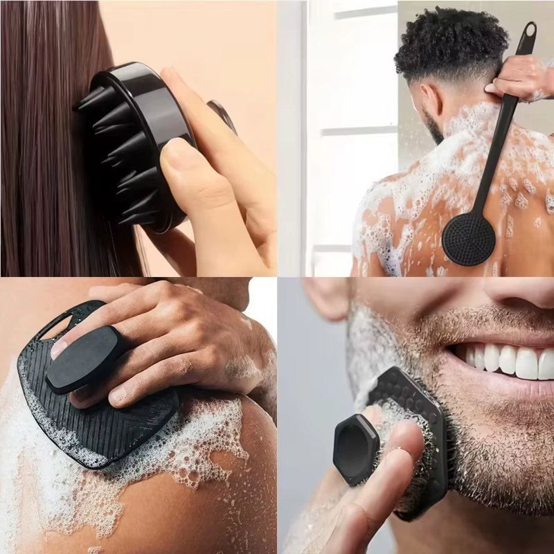 Purease Silicone Body Scrubber – Soft Exfoliating Brush for Face & Shower
