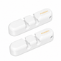 Two white plastic toothbrush handles with orange FOOCK1 branding, shown on a clean white background.