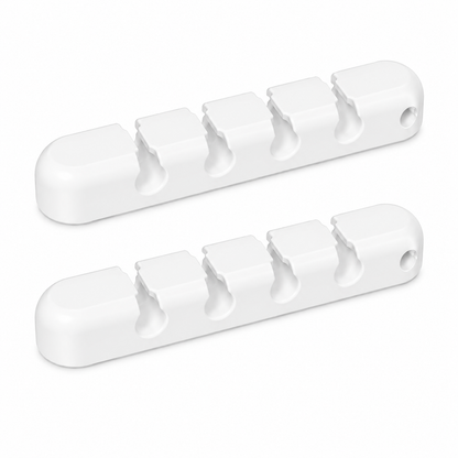 Two white plastic multi-groove guide rails, likely for a guitar or bass tremolo system, shown on a clean white background.
