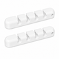Two white plastic multi-groove guide rails, likely for a guitar or bass tremolo system, shown on a clean white background.