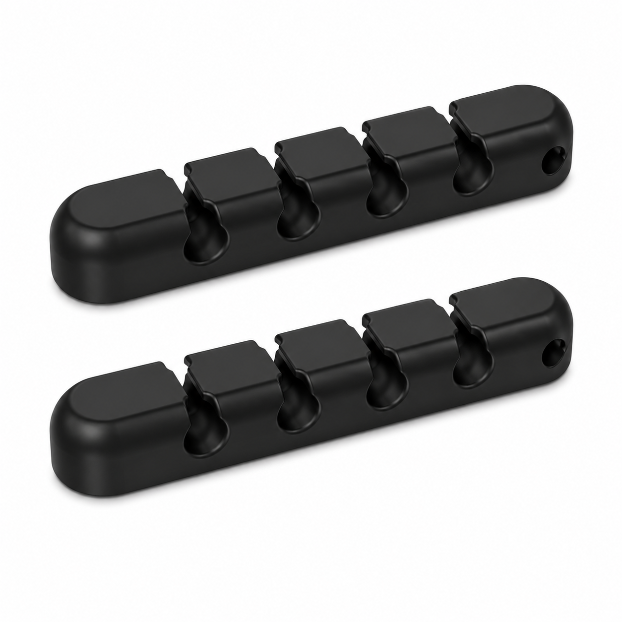 Two black metal guitar tailpiece covers shown on a plain white background.