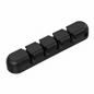 A black plastic multi-position switch or connector block with four slots, shown on a plain white background.
