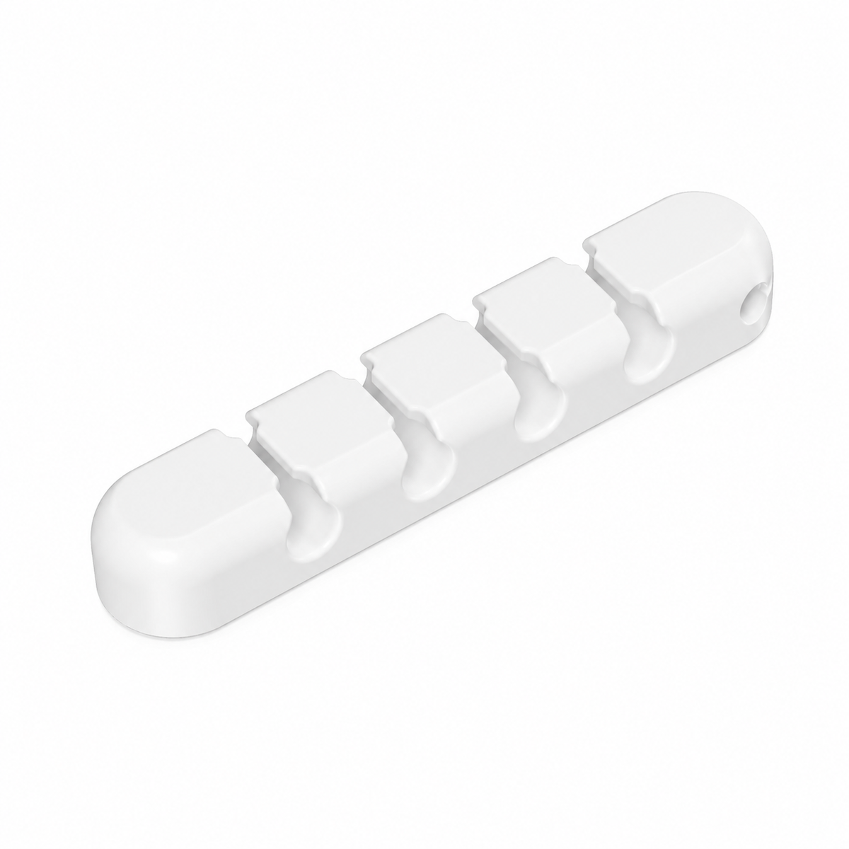A white plastic multi-peg tool holder or organizer with four rectangular slots, shown on a clean white background.