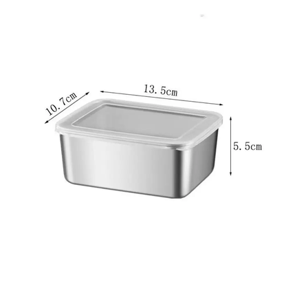 1 - 6PCS Stainless Steel Food Containers Leakproof Stackable Lunch Box Set