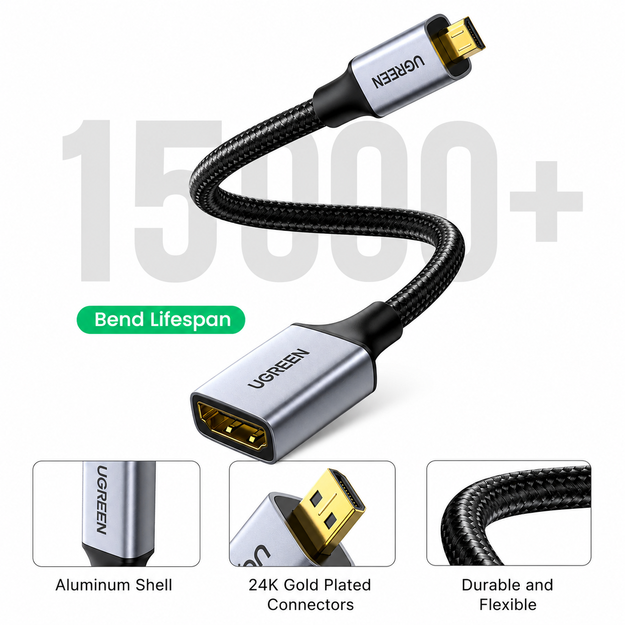 Ufgreen metal micro usb to usb 