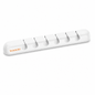 A white plastic 6-in-1 tooth storage organizer with six individual slots, featuring the orange 'toocki' brand logo on the left side, shown on a clean white background.
