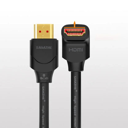 HDMI cable with one end showing 'SAMZHE' branding on a white background