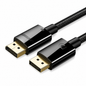 Black HDMI 2.0 extension cable with braided fabric jacket and gold-plated connectors, shown on a clean white background.