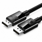A black braided HDMI cable with glossy black and silver connector housings, shown on a clean white background.