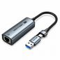 Vention 2.5G USB-C and USB-A to RJ45 Ethernet Adapter 2500Mbps Gigabit LAN