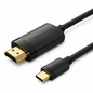A black HDMI to USB-C cable with gold-plated connectors, shown on a clean white background. One connector is labeled HDMI and the other shows the USB-C interface.