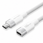 A white and silver Vention USB-C to USB-C braided cable with 10Gbps speed, shown on a clean white background.