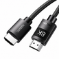 UGREEN HDMI 8K cable with a black braided outer sheath and matte black connectors, featuring 'UGREEN' and 'HDMI 8K' text on the connector housings, set against a plain white background.