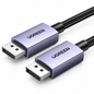 UGREEN HDMI cable with two metal connector ends in a lavender-purple finish and a black braided cable, shown on a white background.