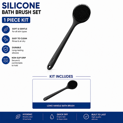 Purease Silicone Body Scrubber – Soft Exfoliating Brush for Face & Shower