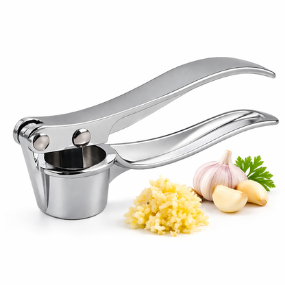 Garlic Press Stainless Steel Crusher Easy Squeeze Heavy Duty Kitchen Tool
