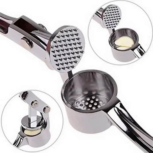 Garlic Press Stainless Steel Crusher Easy Squeeze Heavy Duty Kitchen Tool