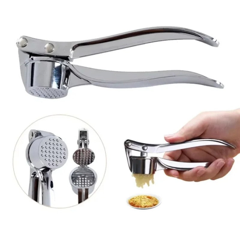 Garlic Press Stainless Steel Crusher Easy Squeeze Heavy Duty Kitchen Tool