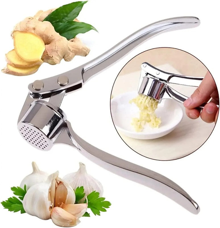 Garlic Press Stainless Steel Crusher Easy Squeeze Heavy Duty Kitchen Tool