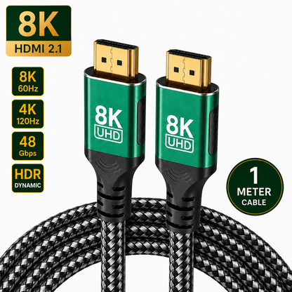 HDMI 2.1 Cable 8K 60Hz 4K 120Hz 48Gbps HDR UHD for TV PC PS5 Xbox 1-3m