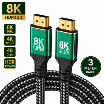 HDMI 2.1 Cable 8K 60Hz 4K 120Hz 48Gbps HDR UHD for TV PC PS5 Xbox 1-3m