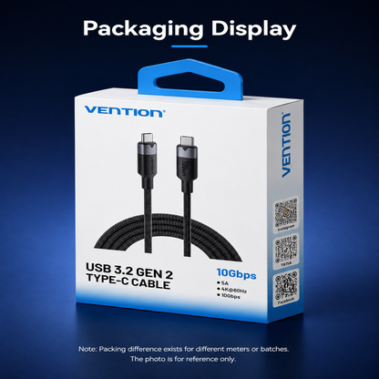 Vention USB-C to USB-C Cable 100W 10Gbps 4K@60Hz Braided Fast Charging