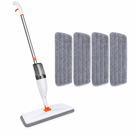 Spray Mop with Replaceable Microfiber Pads – Wet & Dry Floor Cleaner | Purease