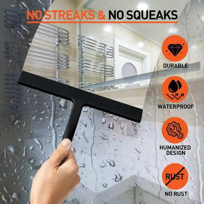 Shower Squeegee – Streak-Free Glass Cleaner with Wall Mount