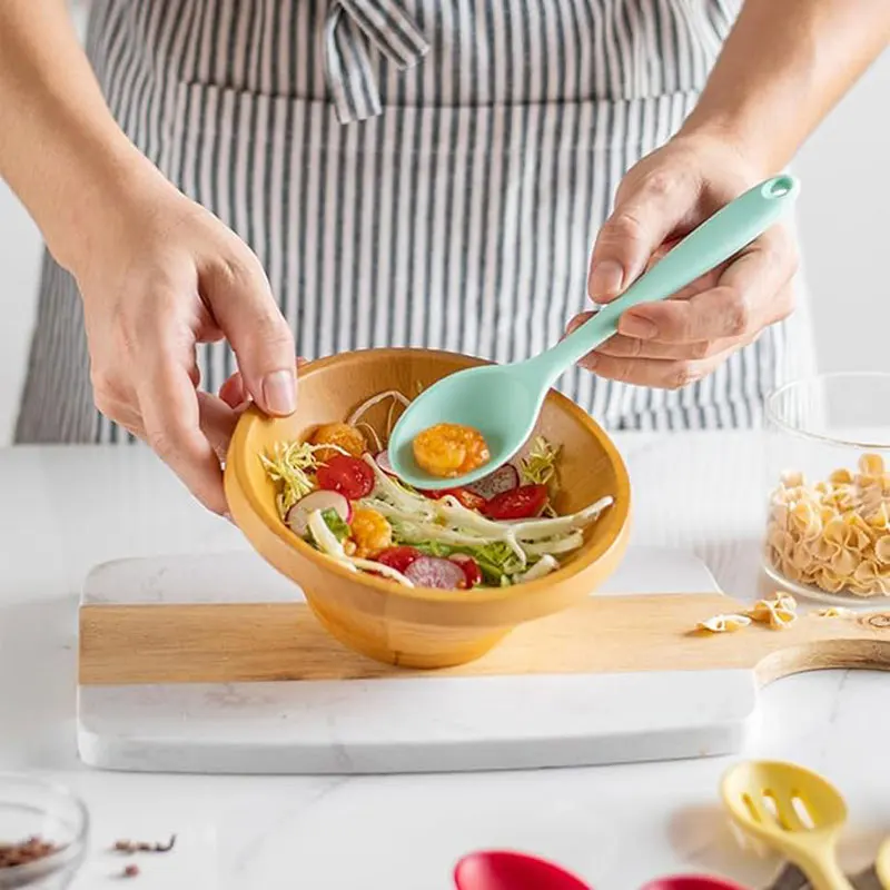 Purease Silicone Cooking Spoon – Long Handle Heat Resistant Kitchen Tool