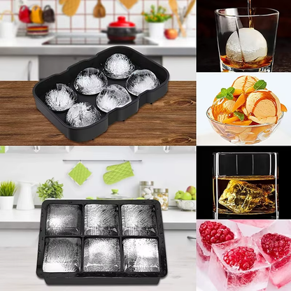 Silicone Ice Cube Molds 46815 Grid Sphere Ice Ball Maker for Whiskey Cocktail