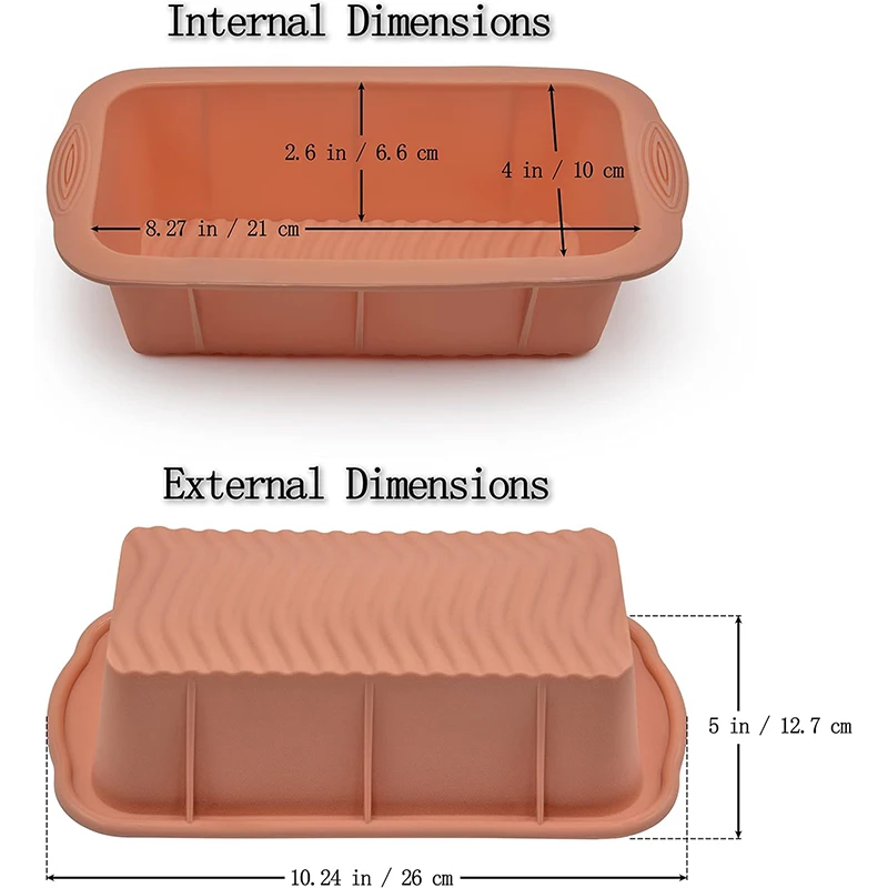 Silicone Loaf Pan Non-Stick Bread Baking Mold Easy Release Cake & Meatloaf Tray