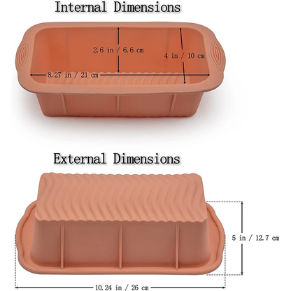 Silicone Loaf Pan Non-Stick Bread Baking Mold Easy Release Cake & Meatloaf Tray