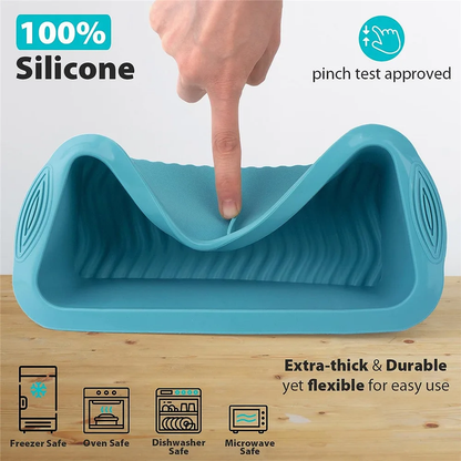Silicone Loaf Pan Non-Stick Bread Baking Mold Easy Release Cake & Meatloaf Tray